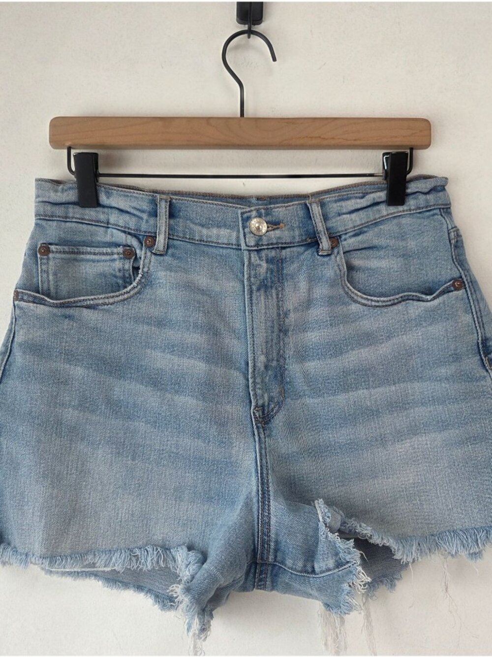 American Eagle Highest Rise '90s Boyfriend Jean Shorts Raw Hem Women's 12